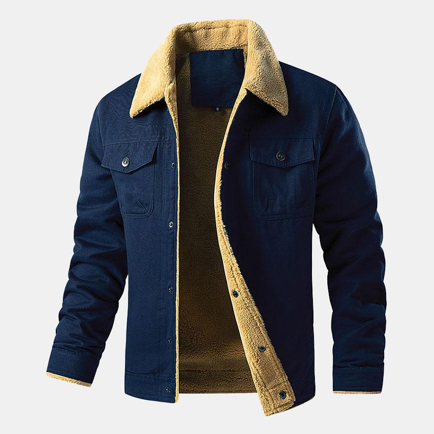 HARRISON - Men`s jacket with sherpa lining