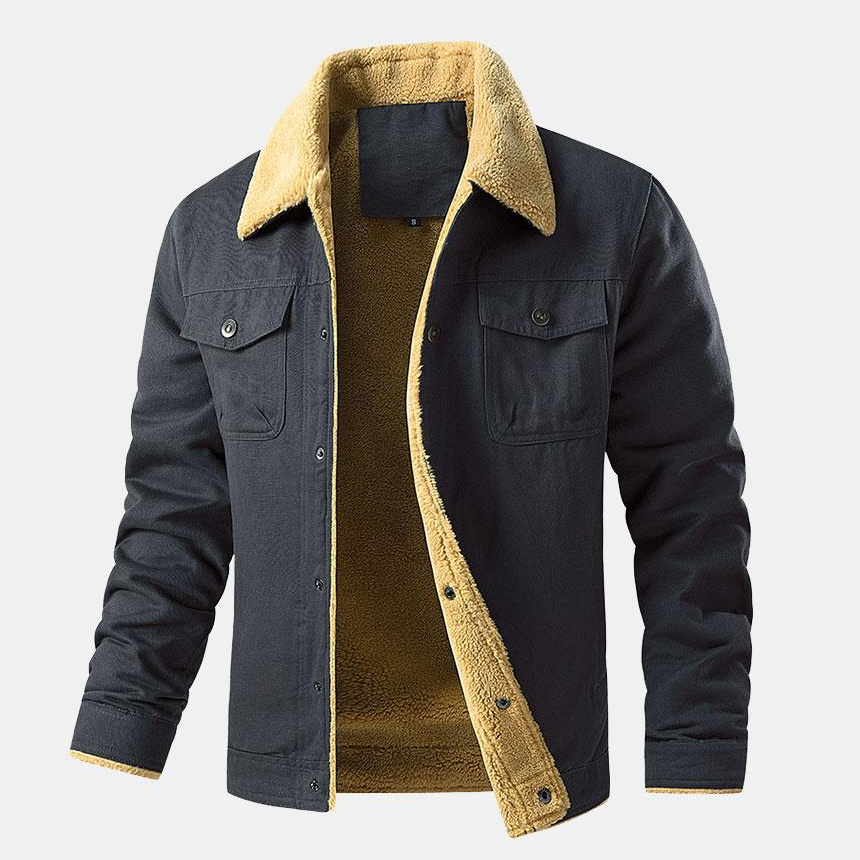 HARRISON - Men`s jacket with sherpa lining